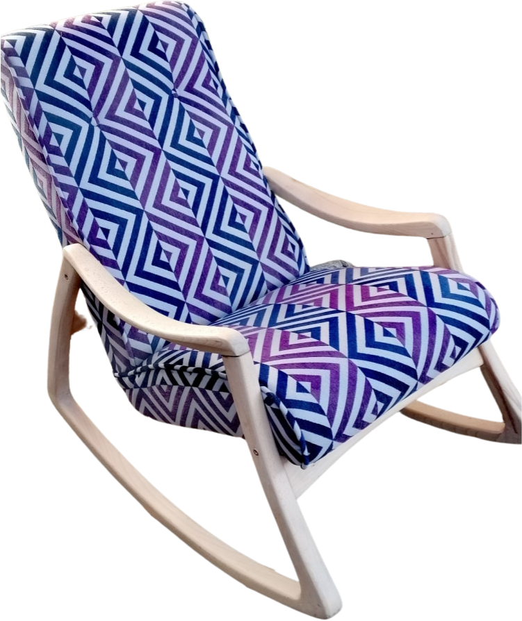 asiana tapicerowany fotel bujany